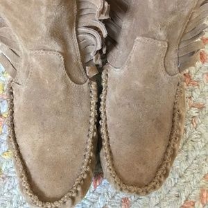 J. Crew Suede Moccasin boots- like new!